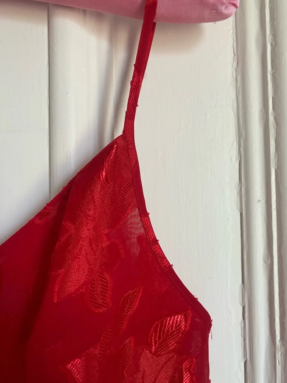 Vintage Red Floral Slip Dress - Women Intimates & Sleepwear - Picture 4 of 9